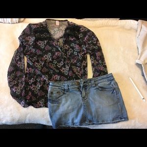 Forever 21 & Papaya mini skirts